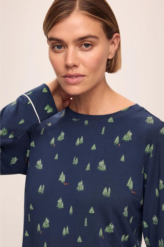 Eberjey Gisele Crew Neck Forest / Fox Product Image