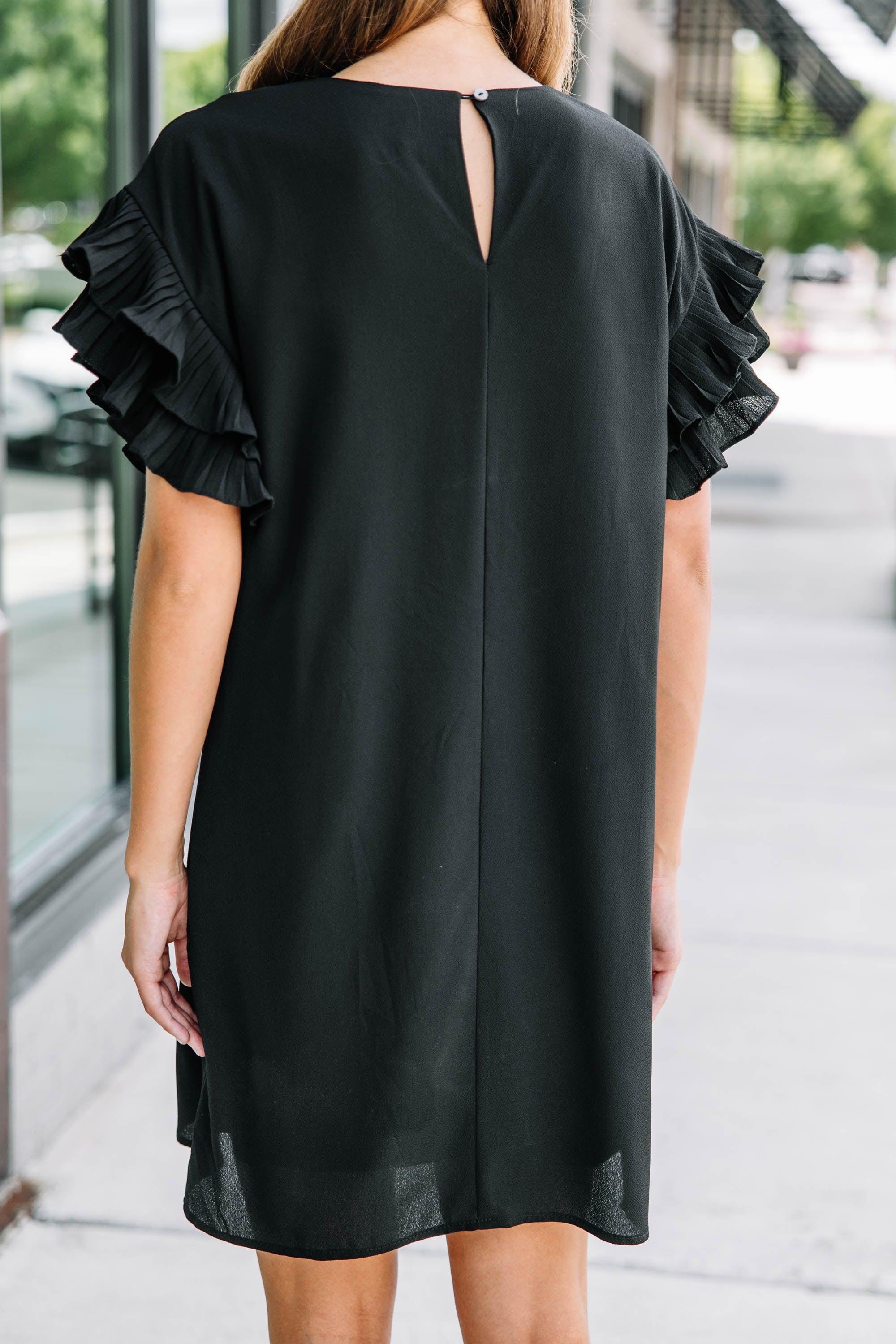 What A Vision Black Ruffled Dress Female Product Image