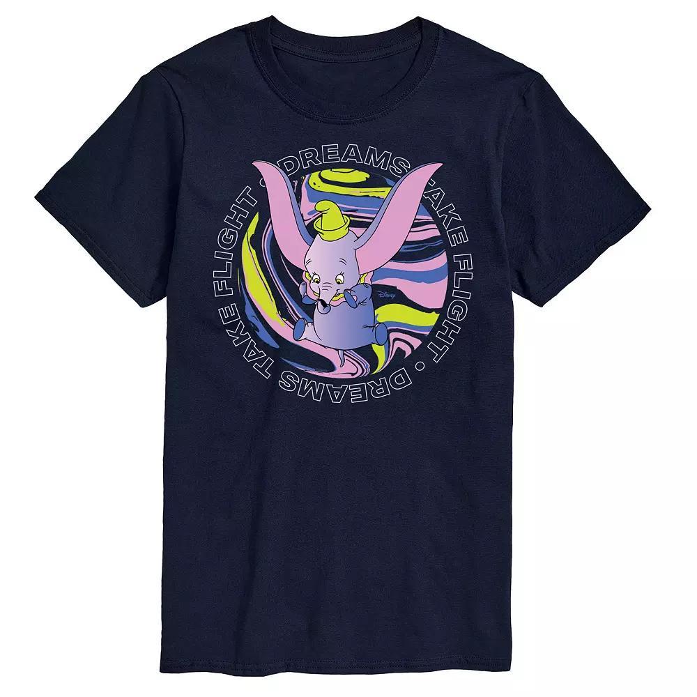 Disneys Dumbo Mens Dreams Take Flight Graphic Tee Blue Product Image