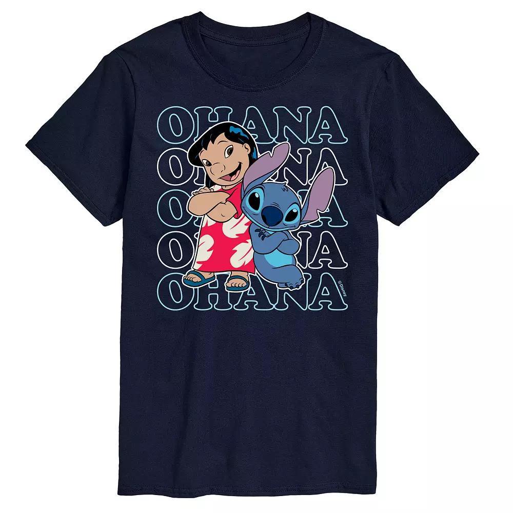Disneys Lilo and Stitch Big & Tall Ohana Graphic Tee, Mens Product Image