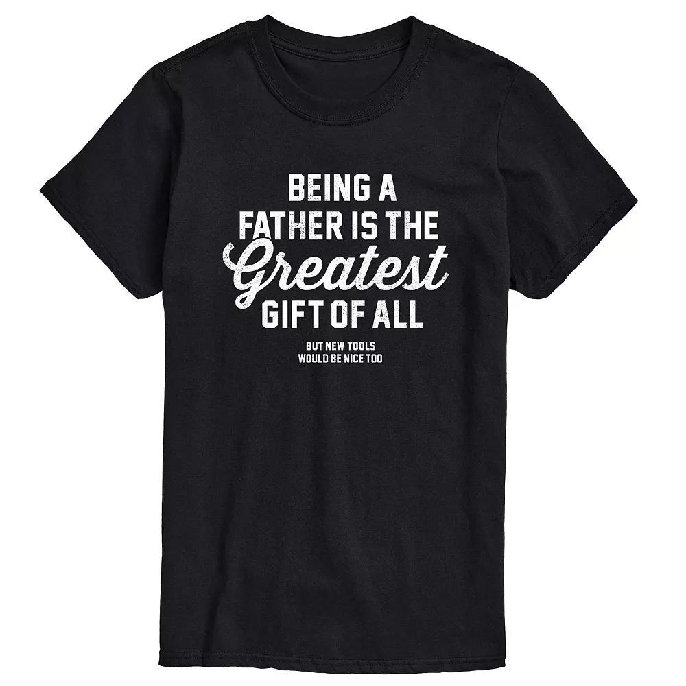Men's Father Greatest Gift Tools Graphic Tee, Size: Medium, Black Product Image