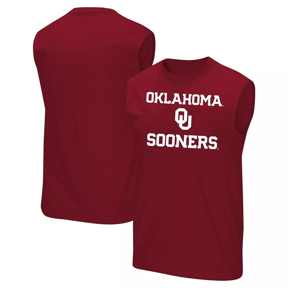 Mens Profile Crimson Oklahoma Sooners Big & Tall Tank Top Product Image