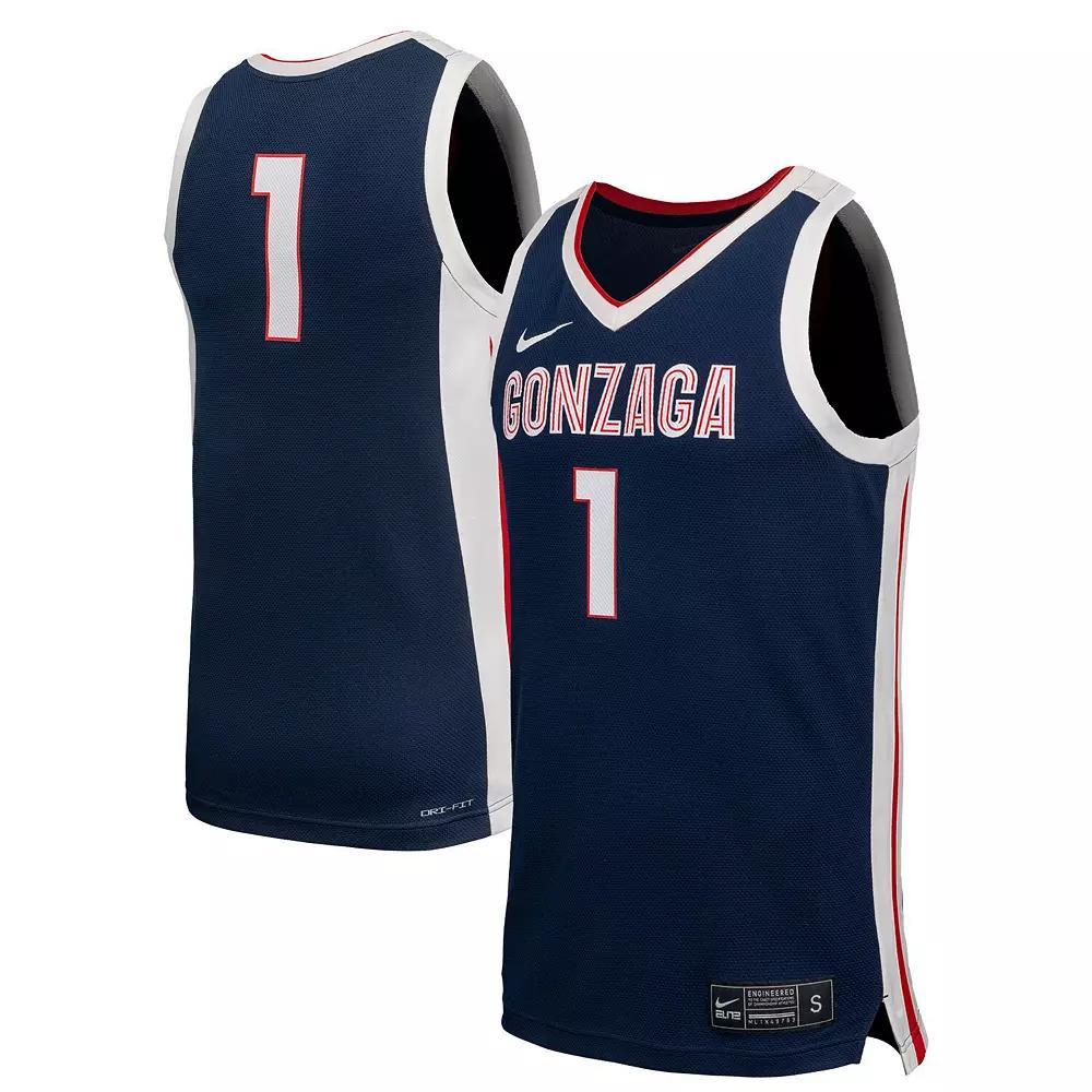 Men's Nike  Navy Gonzaga Bulldogs  Replica Basketball Jersey, Size: 2XL, Zag Blue Product Image