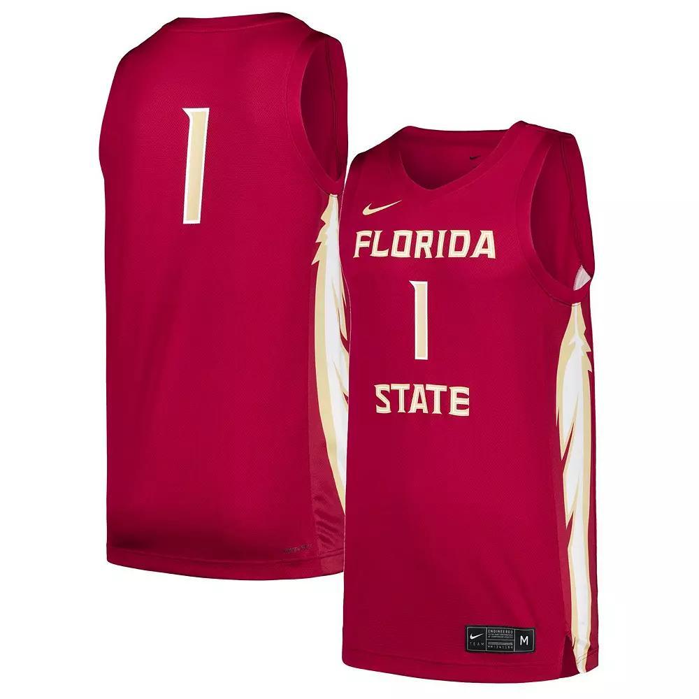 Men's Nike #1 Garnet Florida State Seminoles Replica Jersey, Size: 2XL, Red Product Image