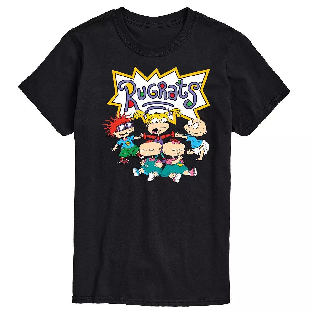 Mens Rugrats Group Shot Graphic Tee Grey Green Product Image