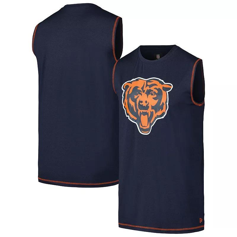 Men's New Era Navy Chicago Bears Tank Top, Size: Medium, Blue Product Image