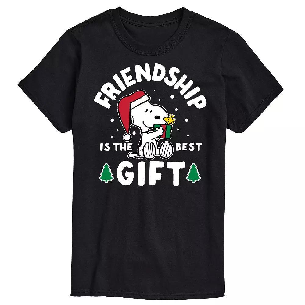 Men's Peanuts Friendship Best Gift Tee, Size: Small, Black Product Image