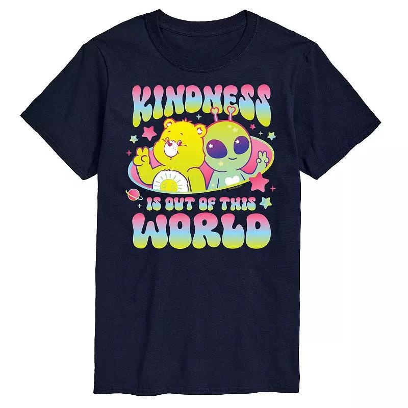 Big & Tall Care Bears Kindness Out Of The World Graphic Tee, Mens Blue Product Image
