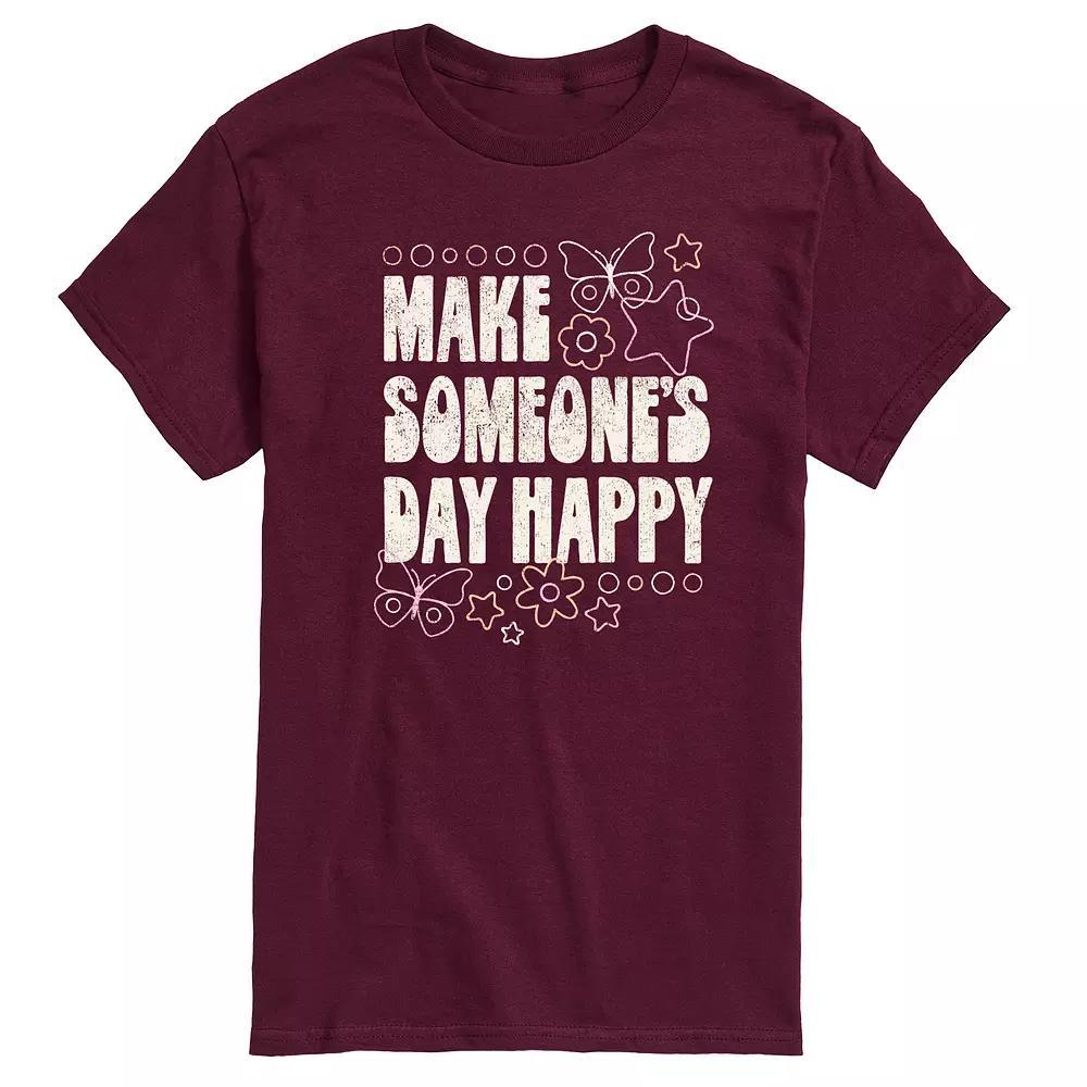 Men's Make Someone's Day Happy Graphic Tee, Size: Medium, Red Product Image