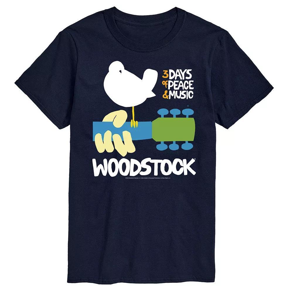Big & Tall Woodstock Graphic Tee, Mens Blue Product Image