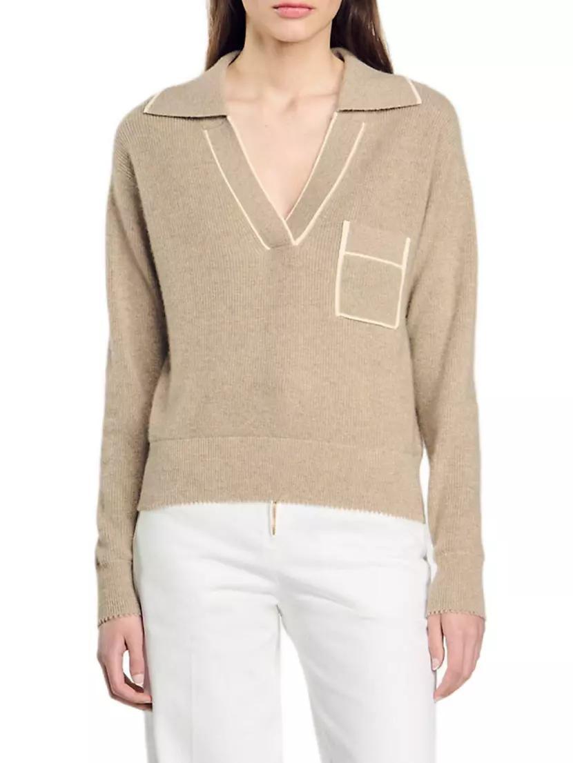 Open Polo Collar Neck Jumper Product Image