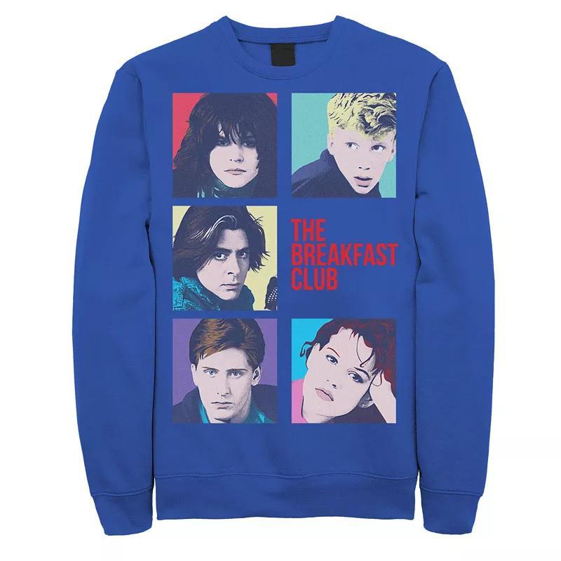 Men's Breakfast Club Group Shot Squares Sweatshirt, Size: XL, Blue Product Image