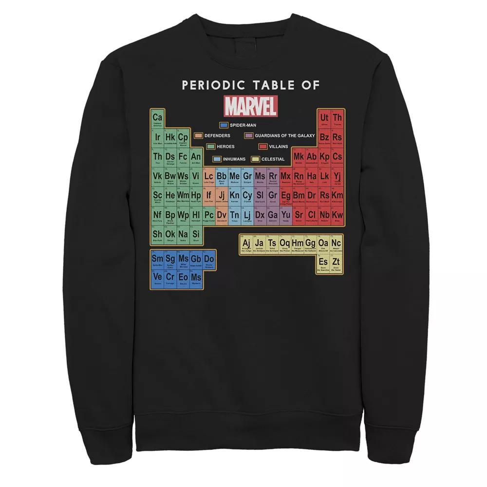 Men's Marvel Ultimate Periodic Table Of Elements Sweatshirt, Size: XXL, Black Product Image