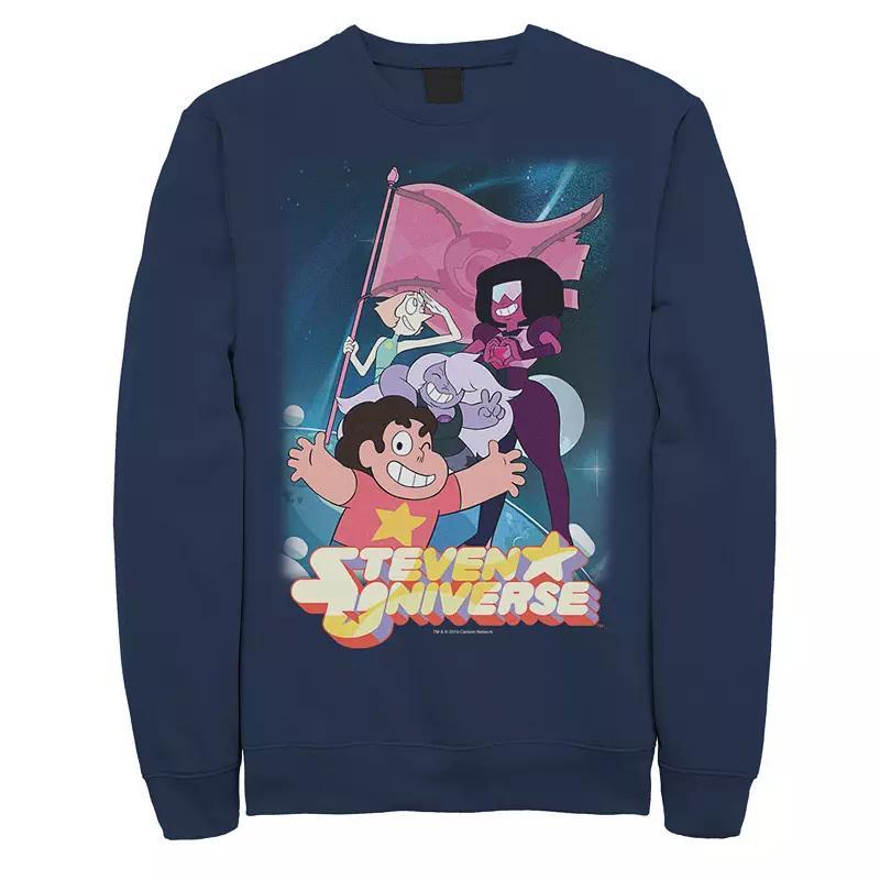 Men's Cartoon Network Steven Universe Team Flag Poster Sweatshirt, Size: Small, Grey Heather Product Image