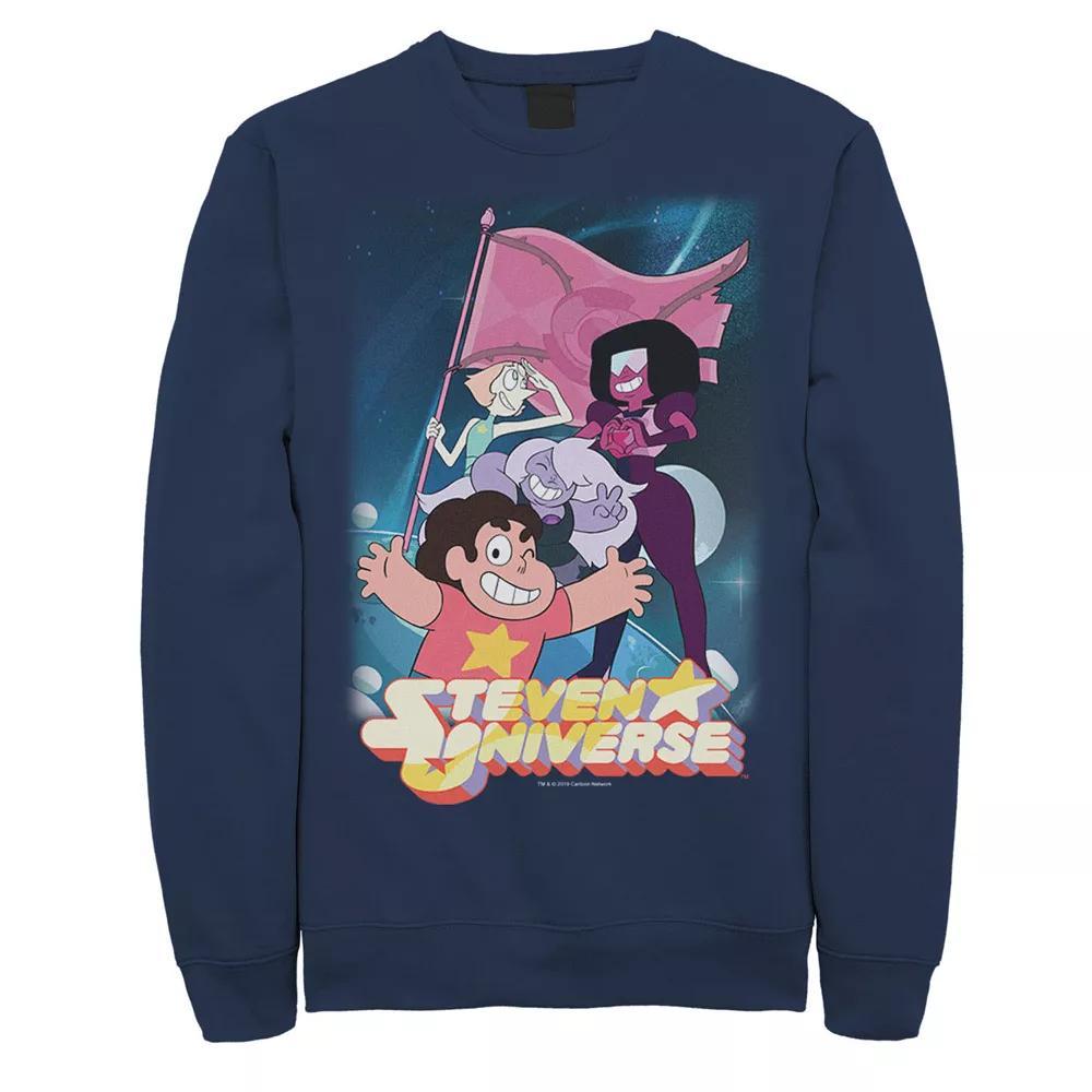 Men's Cartoon Network Steven Universe Team Flag Poster Sweatshirt, Size: Small, Grey Heather Product Image