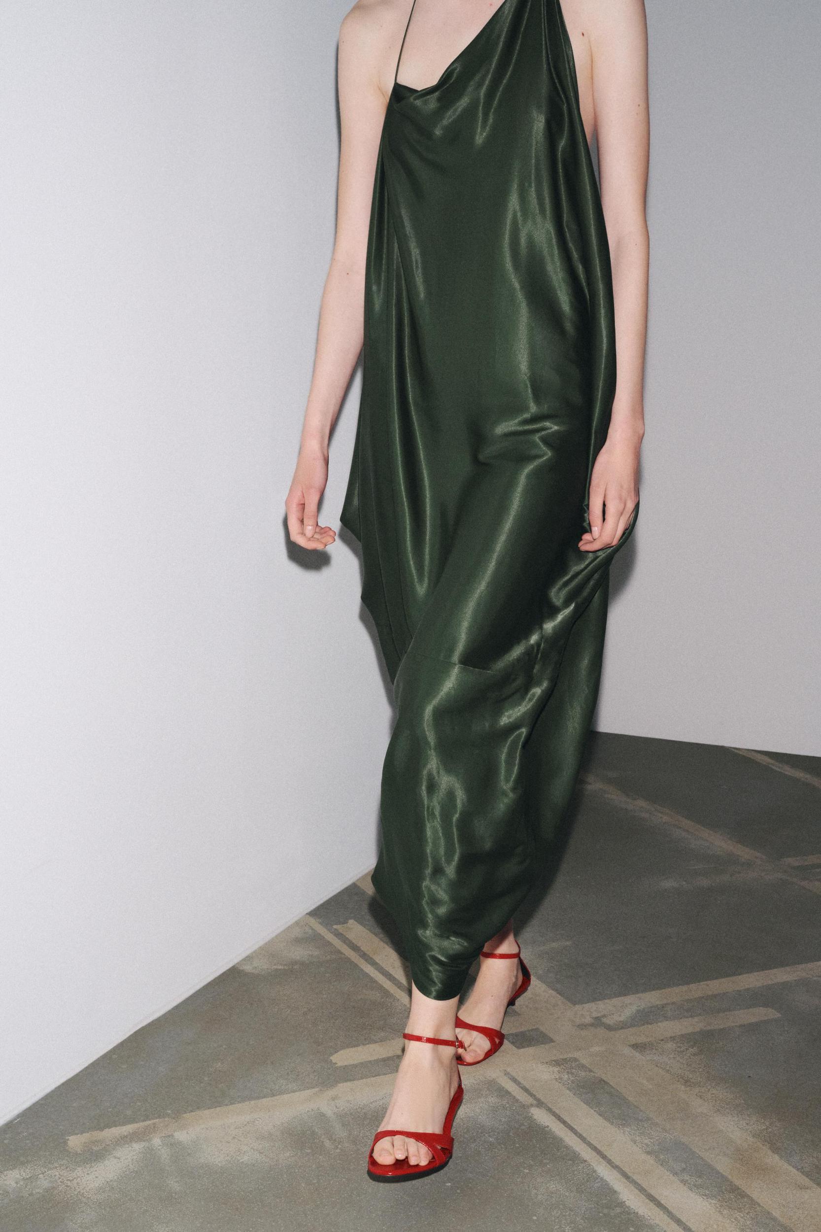 ZW COLLECTION ASYMMETRIC SATIN DRESS Product Image