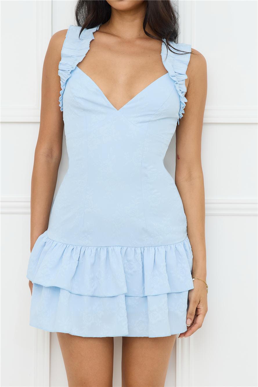 Your Wildflower Mini Dress Blue Product Image