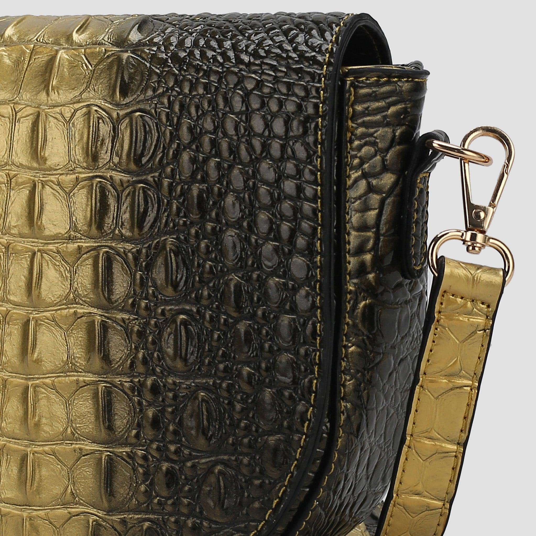 MKF Collection Women's Amalia Croc-Embossed Crossbody Bag Female Product Image