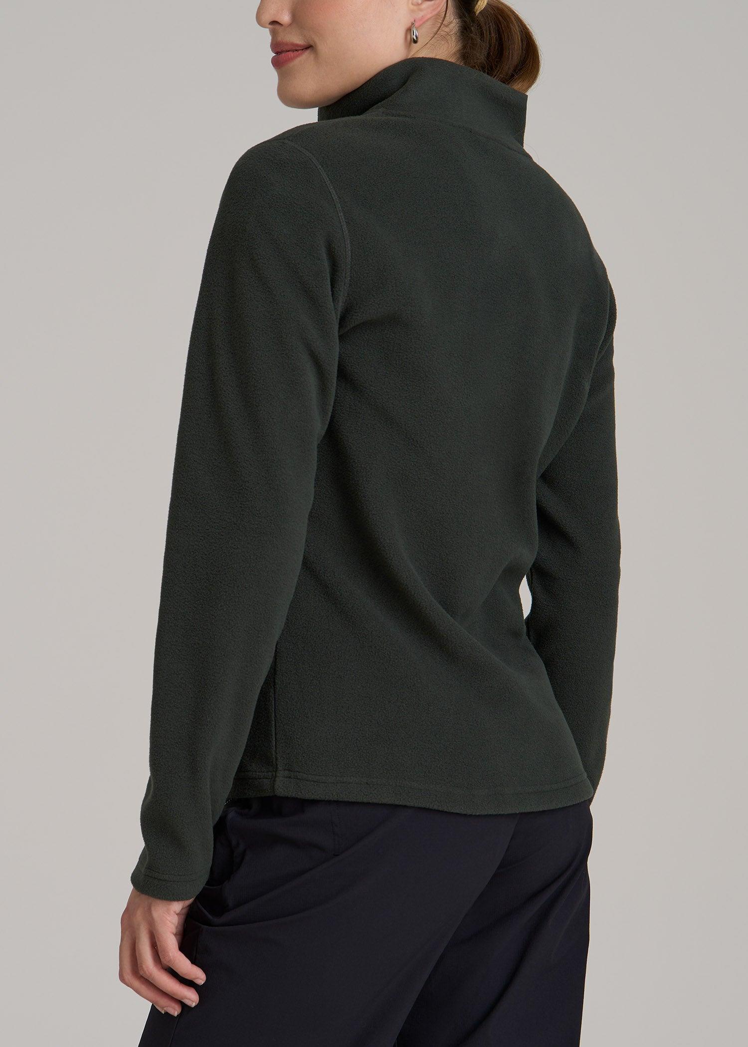 Half Zip Polar Fleece Pullover Sweater for Tall Women in Pine Grove Product Image