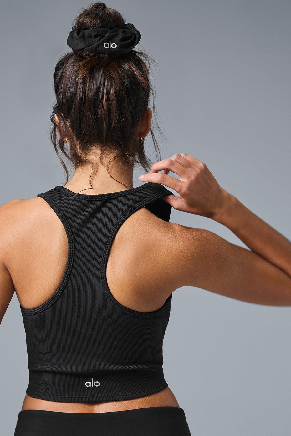 Alo Yoga | Goddess Ribbed Cropped Racerback Tank Top Size: XS Product Image