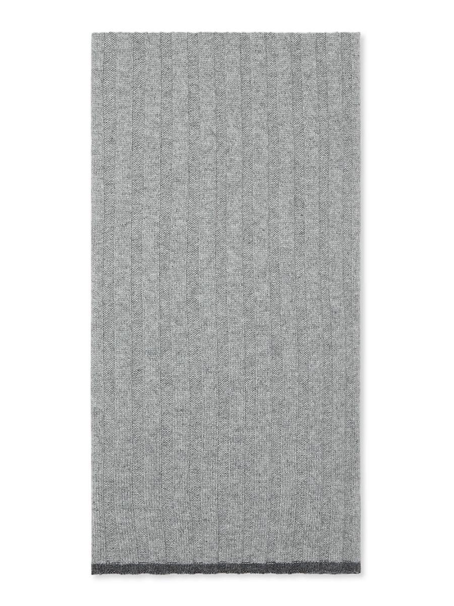 Mens Cashmere Rib Knit Scarf Product Image
