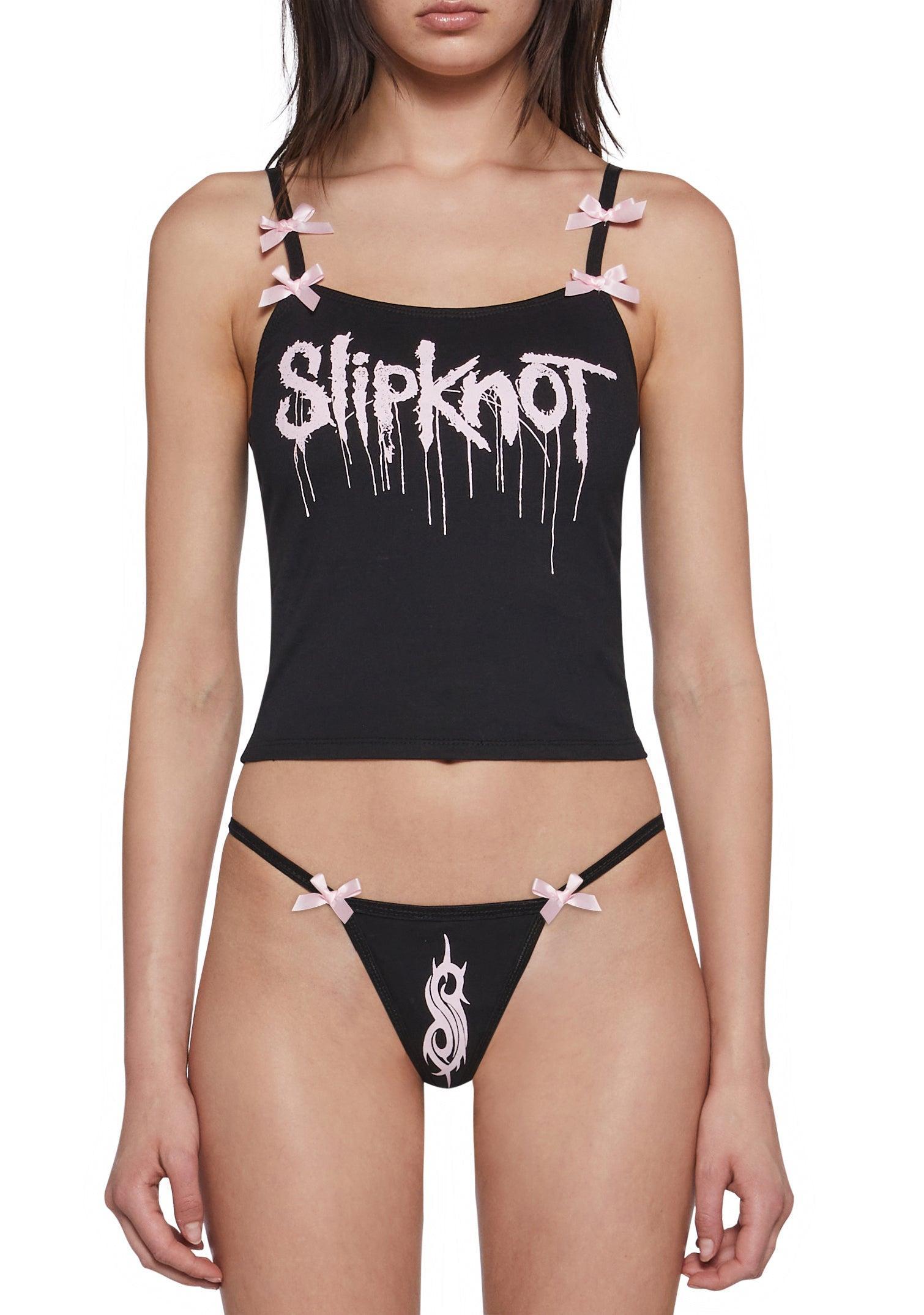 Dolls Kill x Slipknot Tank Top With Bows - Black Product Image