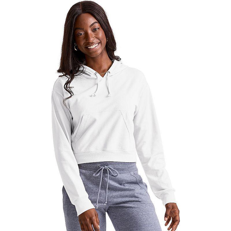 Womens Hanes Cropped Fleece Hoodie Product Image