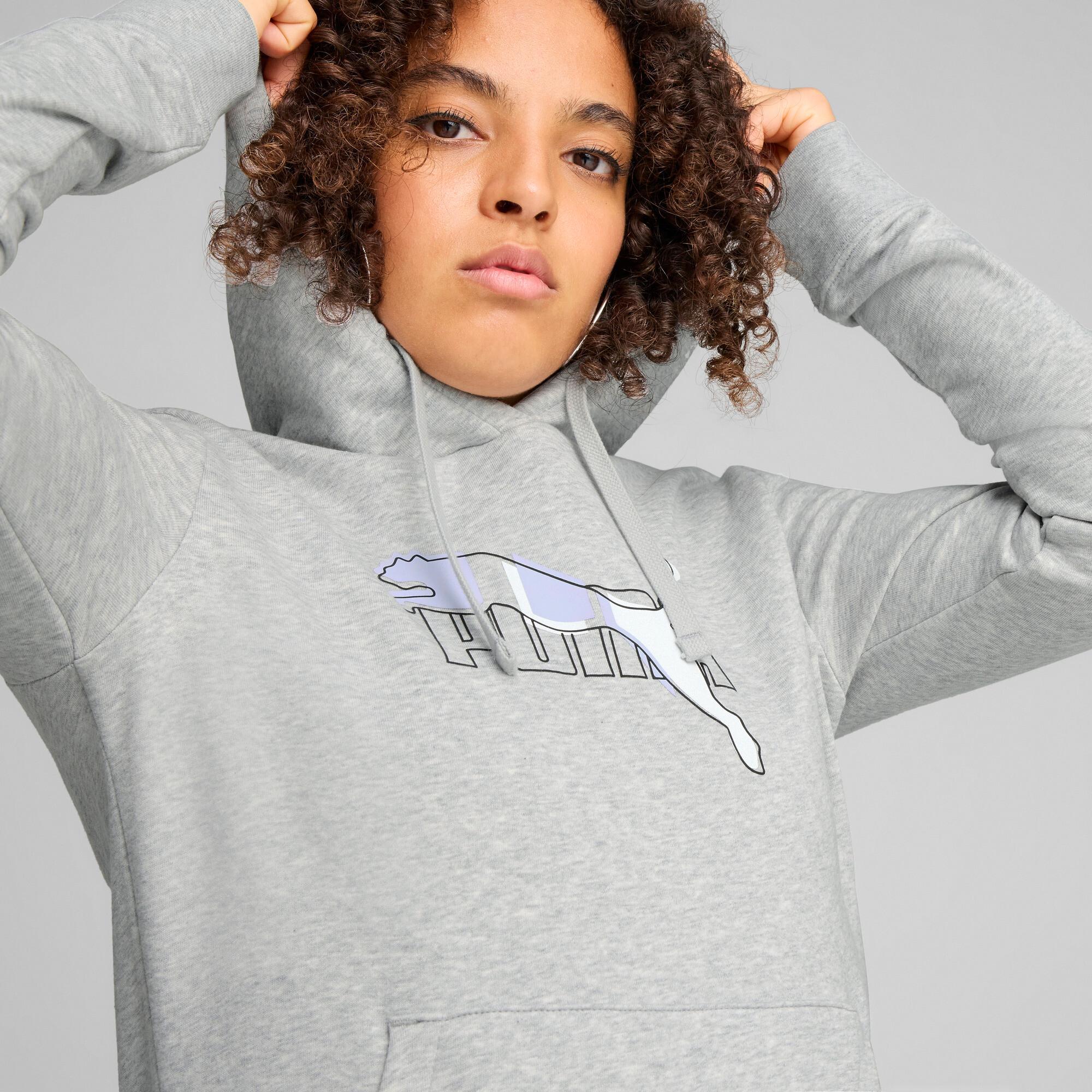 PUMA Essentials Logo Lab Women's Hoodie in Grey Product Image