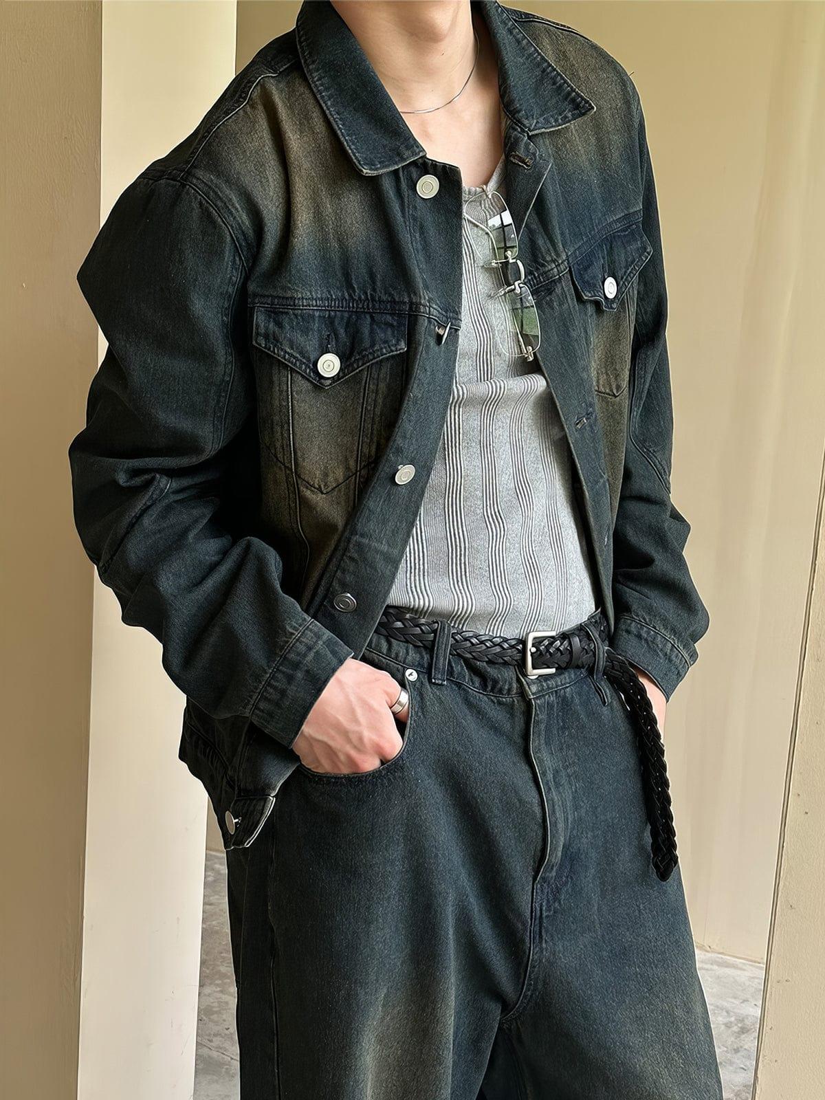 RT No. 12602 WASHED NAVY BLUE DENIM JK Product Image