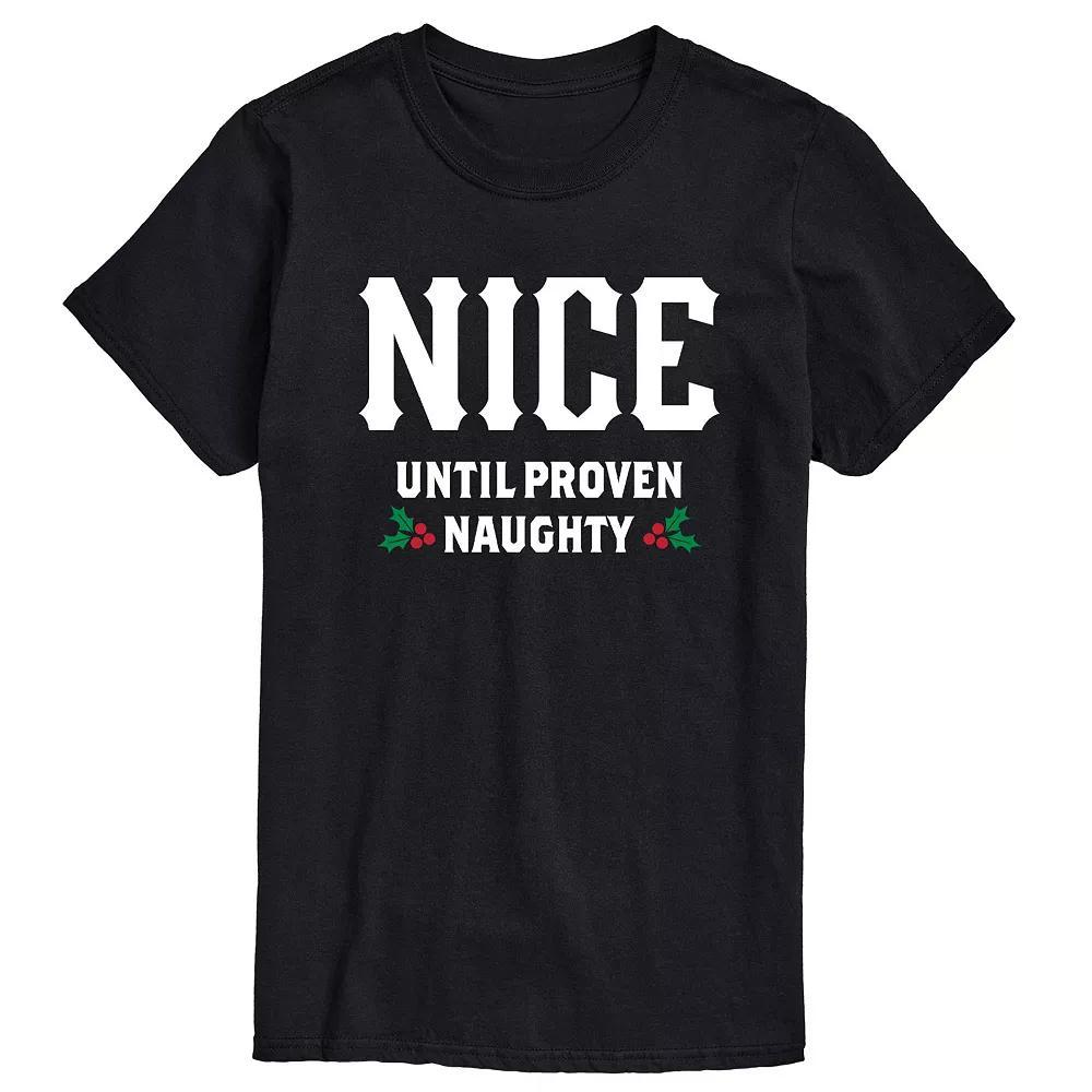 Big & Tall Nice Until Naughty Tee, Men's, Size: Large Tall, Black Product Image