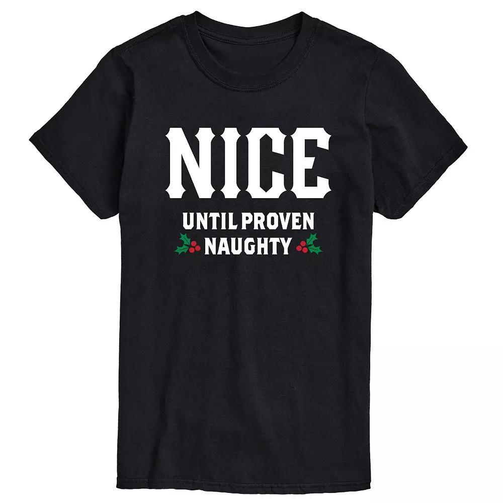 Big & Tall Nice Until Naughty Tee, Men's, Size: Large Tall, Black Product Image