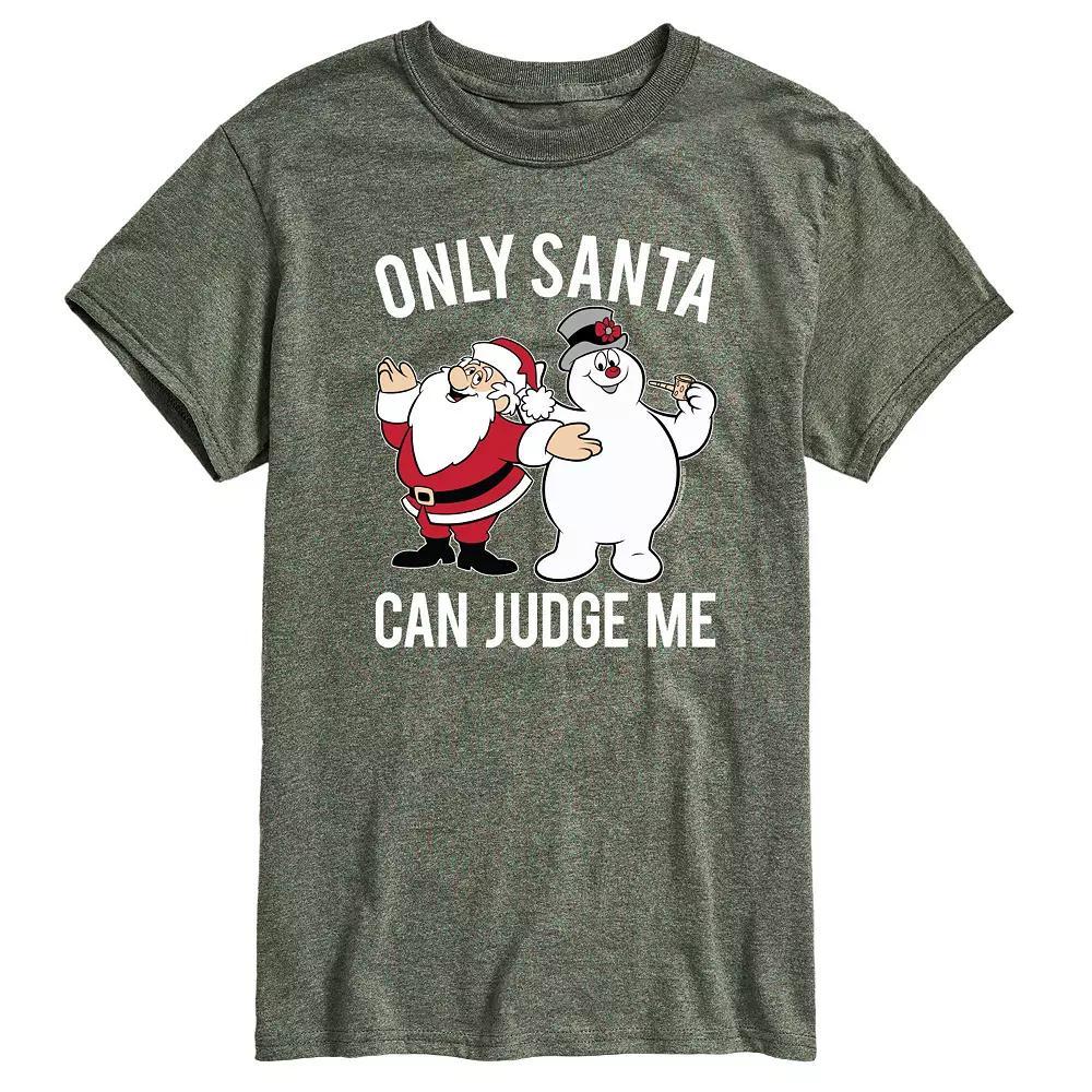 Men's Frosty The Snowman Only Santa Can Judge Me, Size: 3XB, Gray Product Image