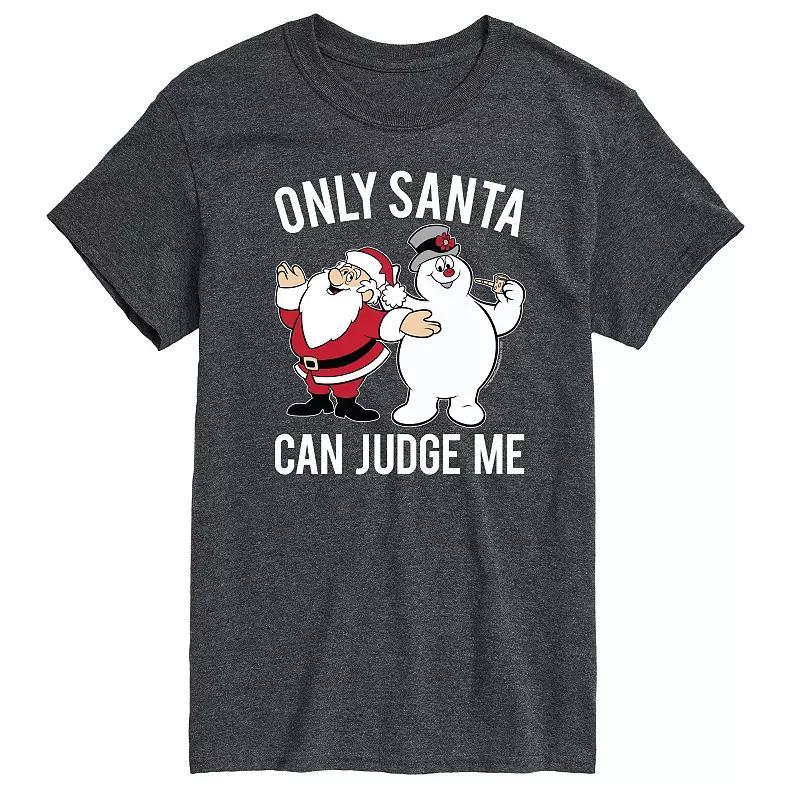 Men's Frosty The Snowman Only Santa Can Judge Me, Size: 3XB, Gray Product Image