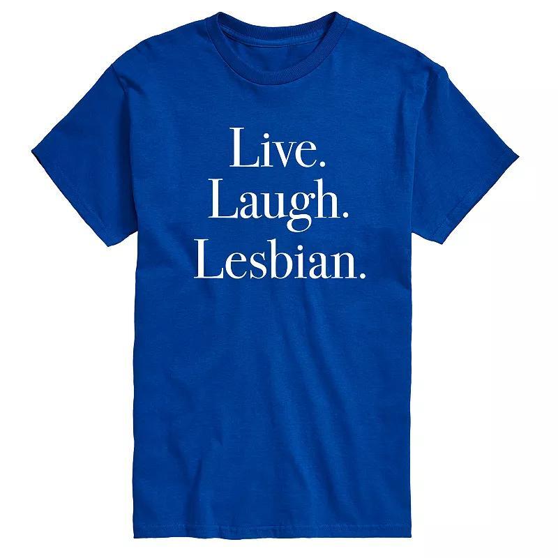 Mens Live Laugh Lesbian Graphic Tee Product Image