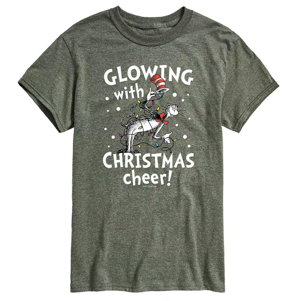 Men's Dr. Seuss Glowing With Christmas Cheer Tee, Size: Medium, Gray Product Image