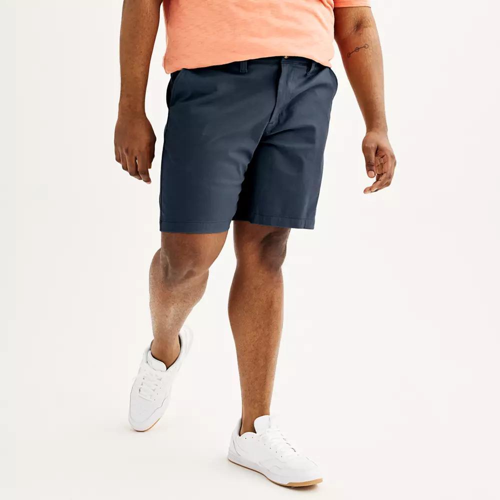 Big & Tall Sonoma Goods For Life® Flexwear Flat Front Shorts, Men's, Size: 50, Blue Product Image