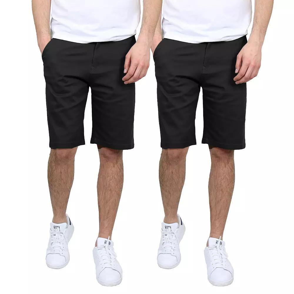 Men's Galaxy 10.5" Slim-Fit Cotton Flex Chino Shorts 2-Pack, Size: 34, Black Product Image