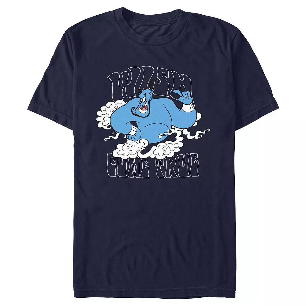 Disney's Aladdin Genie Wish Come True Men's Graphic Tee, Size: XS, Blue Product Image