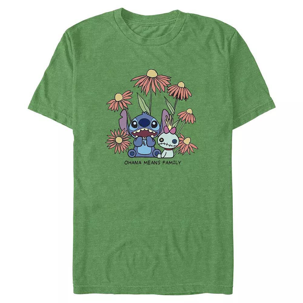 Disney's Lilo & Stitch Big & Tall Graphic Tee, Men's, Size: 3XL Tall, Kelly Grey Product Image