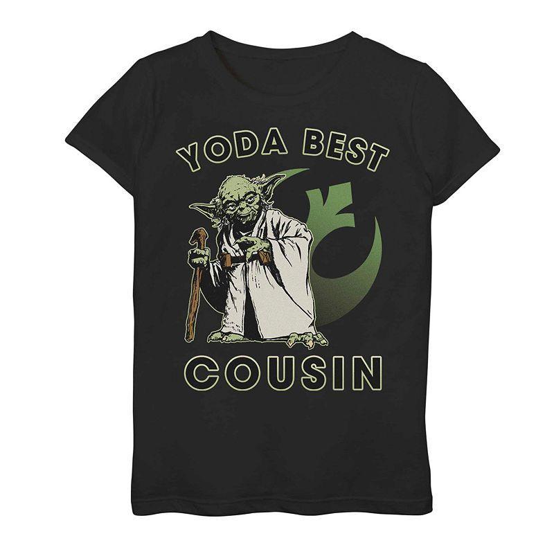 Girls' 7-16 Star Wars Yoda Best Cousin Graphic Tee, Girl's, Size: XL, Black Product Image