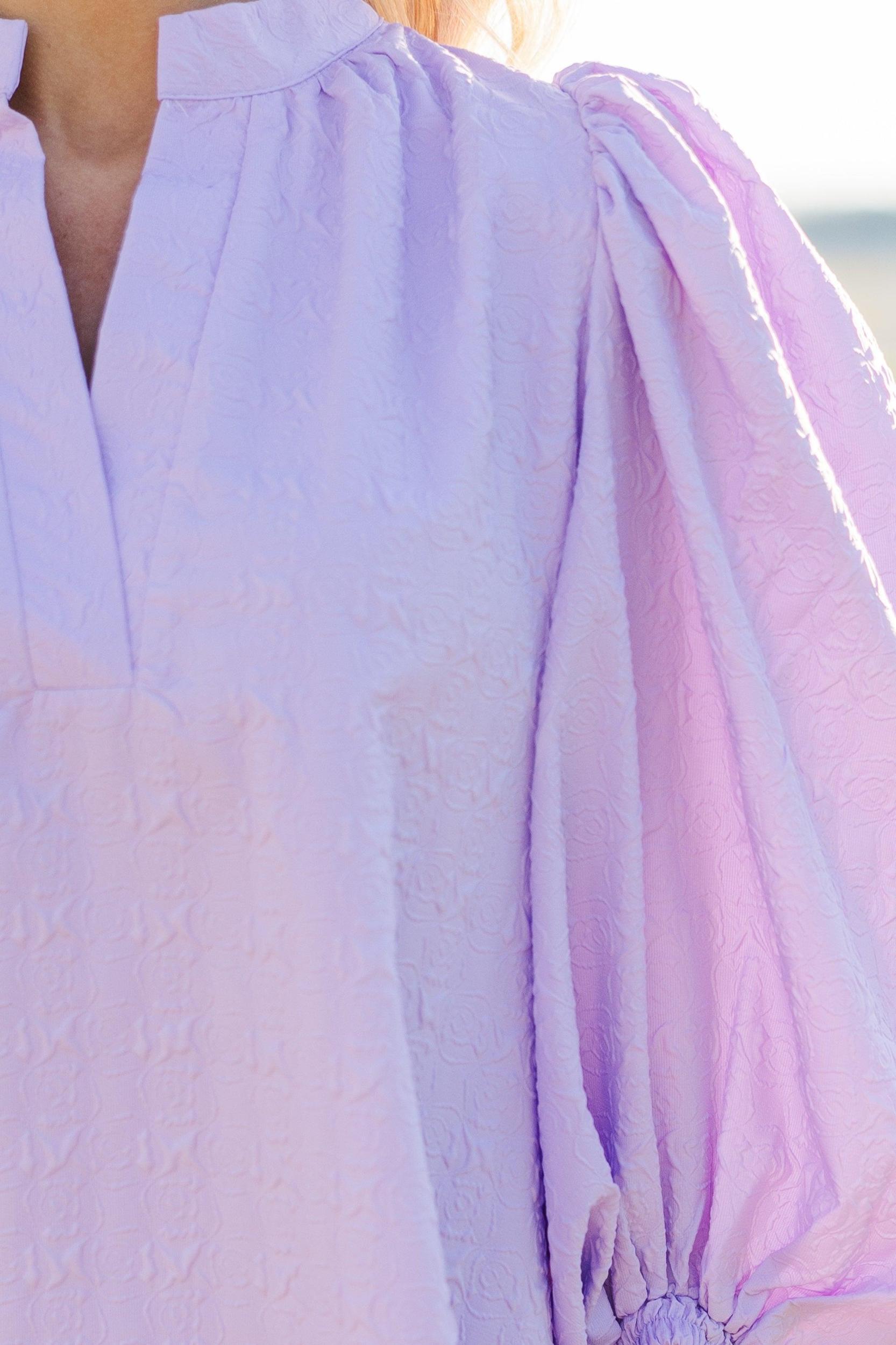 The Idyllic Lavender Purple Textured Dress Female Product Image