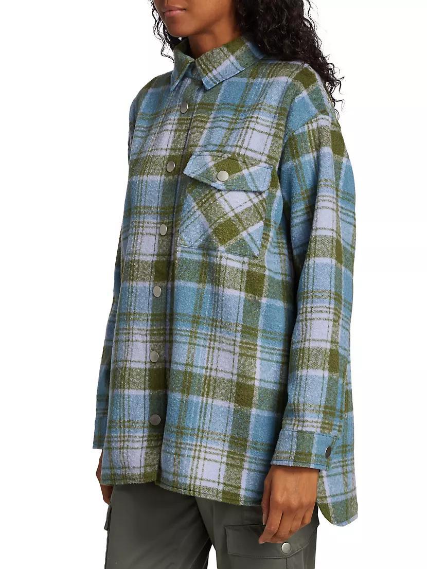 Plaid Wool Shirt Jacket Product Image