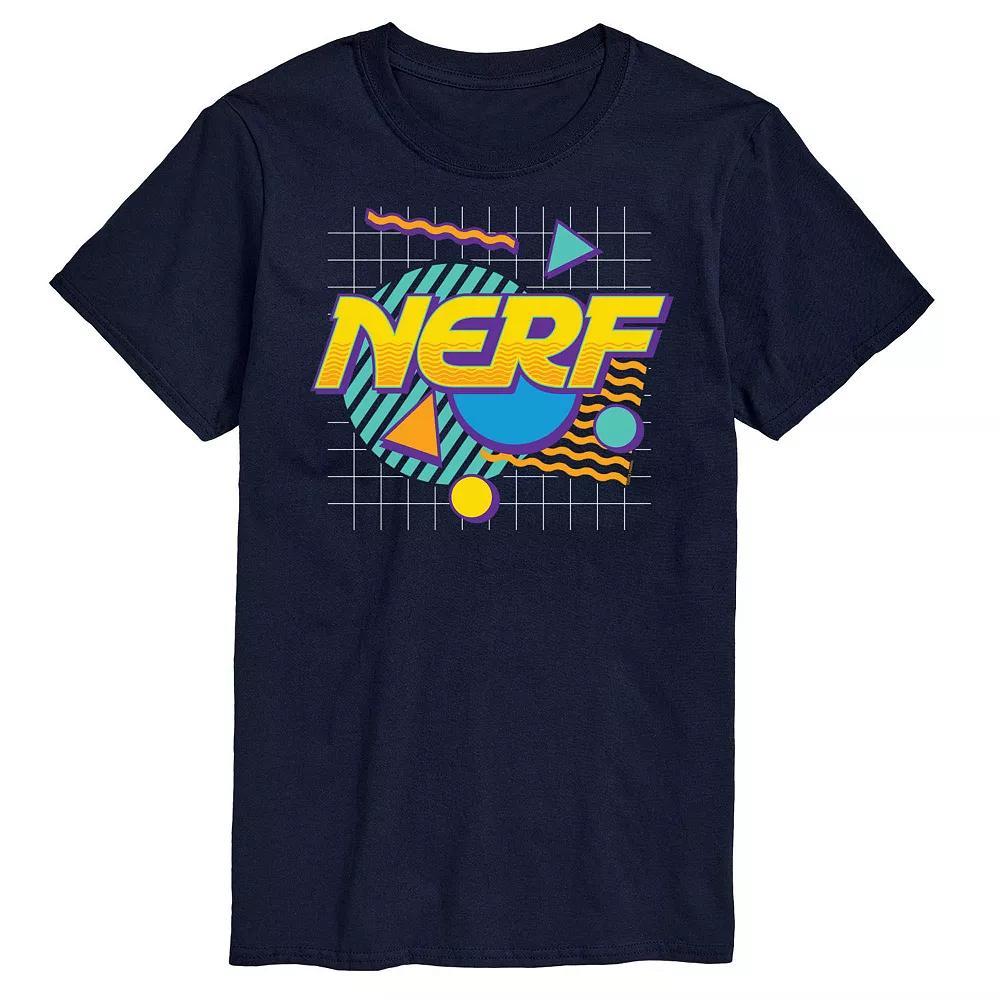 Big & Tall Nerf 90s Sprinkle Logo Graphic Tee, Mens Blue Product Image