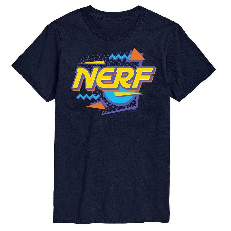 Big & Tall Nerf 90s Sprinkle Logo Graphic Tee, Mens Blue Product Image