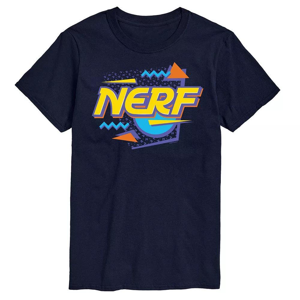 Big & Tall Nerf 90s Sprinkle Logo Graphic Tee, Mens Blue Product Image
