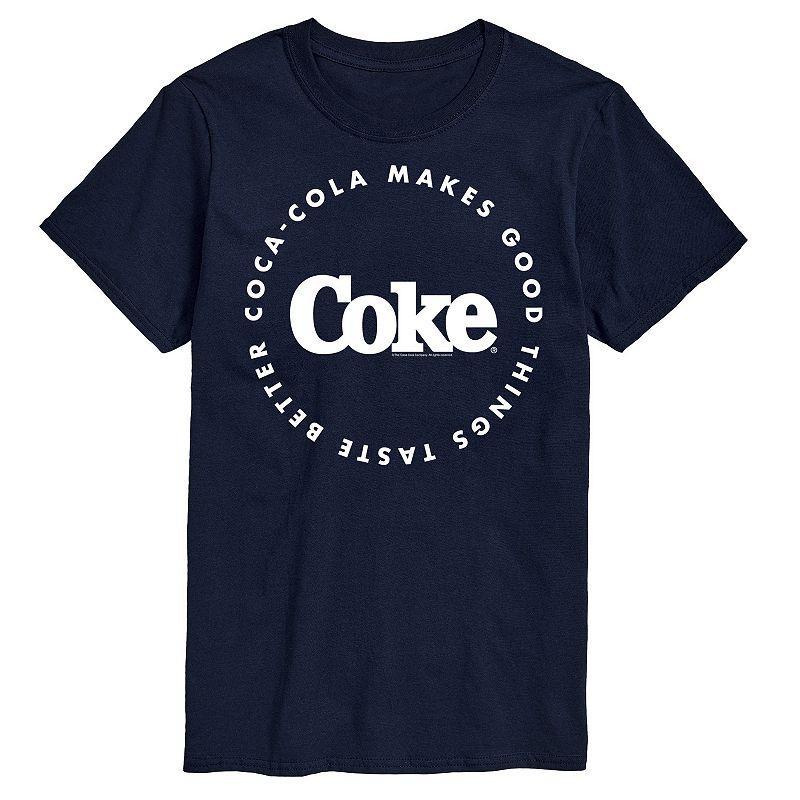 Men's Coca-Cola Things Taste Better Graphic Tee, Size: XL Tall, Blue Product Image