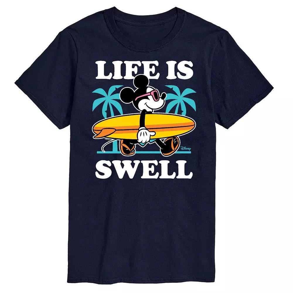 Disneys Mickey Mouse Big & Tall Life Is Swell Graphic Tee, Mens Product Image