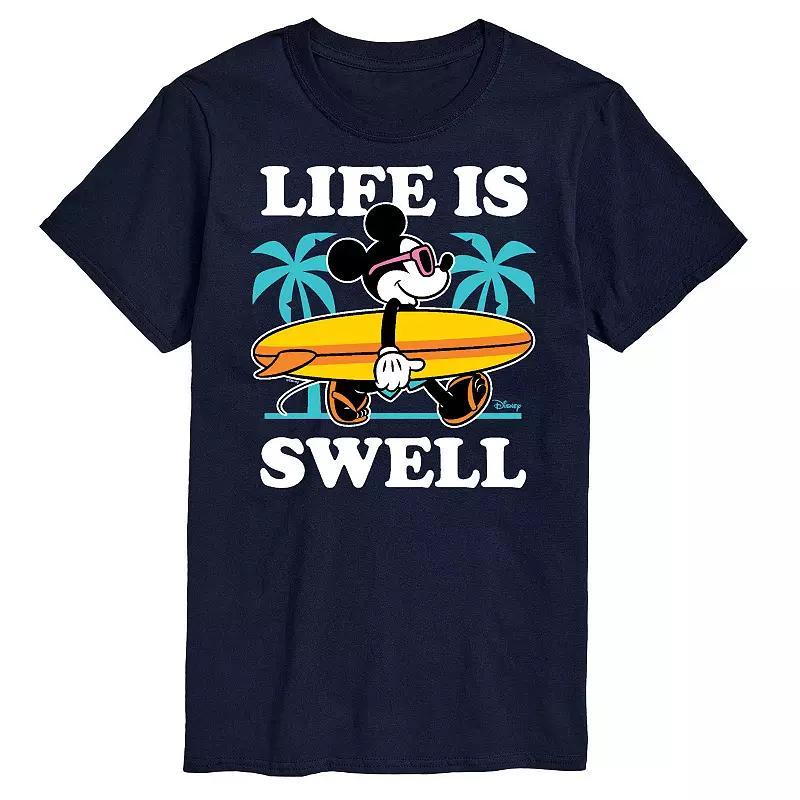 Disneys Mickey Mouse Big & Tall Life Is Swell Graphic Tee, Mens Product Image