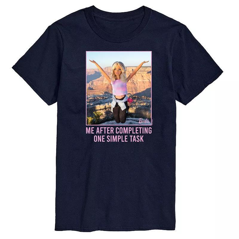 Big & Tall Barbie One Simple Task Graphic Tee, Mens Product Image
