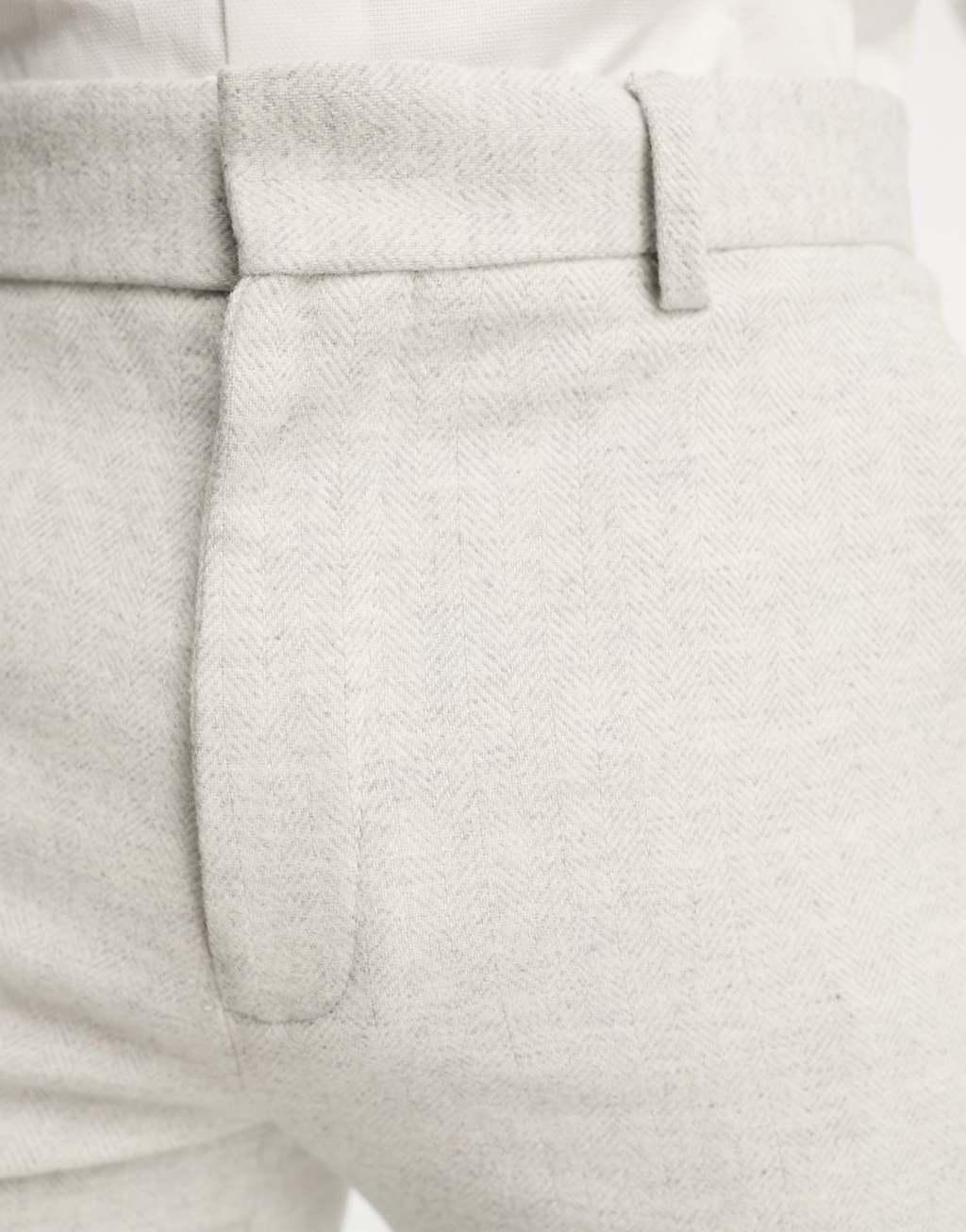 ASOS DESIGN Wedding skinny wool mix suit pants Product Image